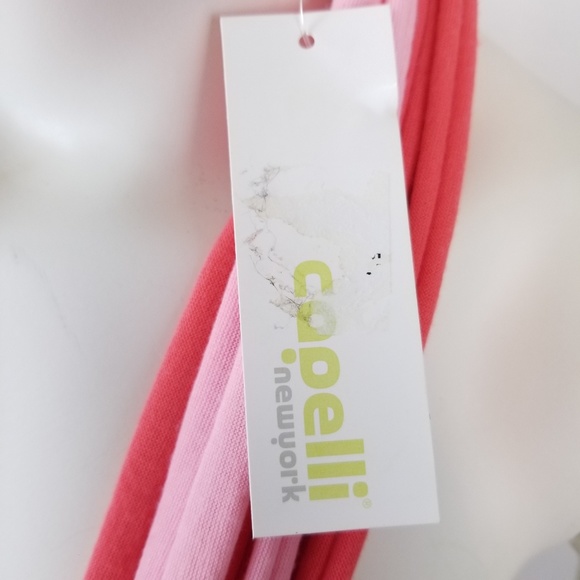 Infinity Scarf Rolled Hem Twist Pink Coral Y2K - Picture 5 of 6